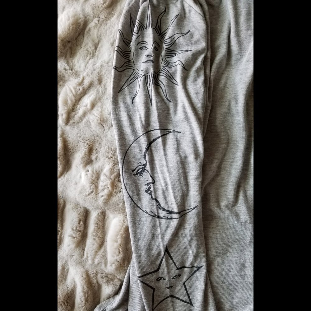 Boohoo long-sleeve t-shirt with Sun, Moon, and Stars detail